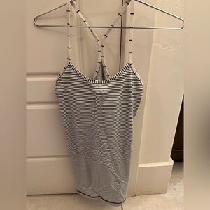 lululemon athletica Striped Tank Top - Black and White